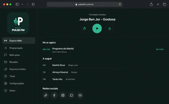 App BRASCAST como PWA en la computadora