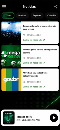 Pantalla de la app - programación